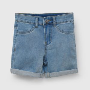 Bermuda Celeste Elasticada De Niño Infantil talla 3/6 M a 24m/36 M