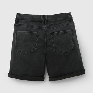 Bermuda Negra Elasticada de Niño talla 3 a 12 Años