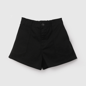 Short Negro Gabardina de Niña talla 3 a 12 Años