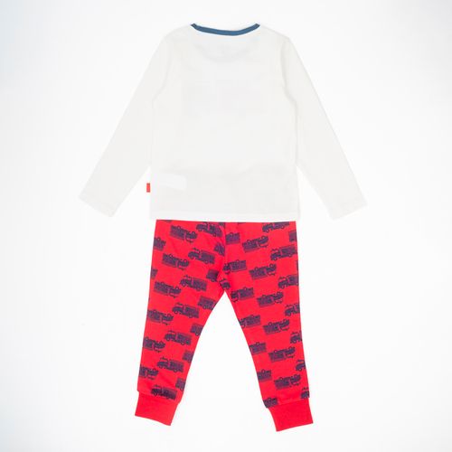 Pijama estampado camion de bomberos rojo