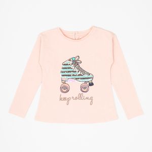 Polo estampado patin rose