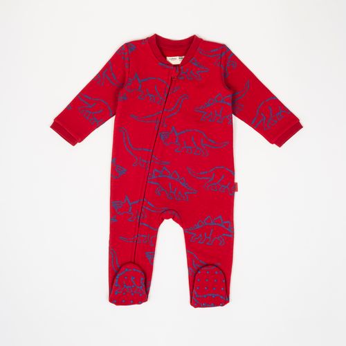 Pijama patron dinosaurios rojo
