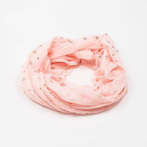 Pañuelo estrellas doradas rosado