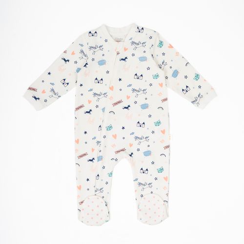 Pijama de bebe niña princesa blanco