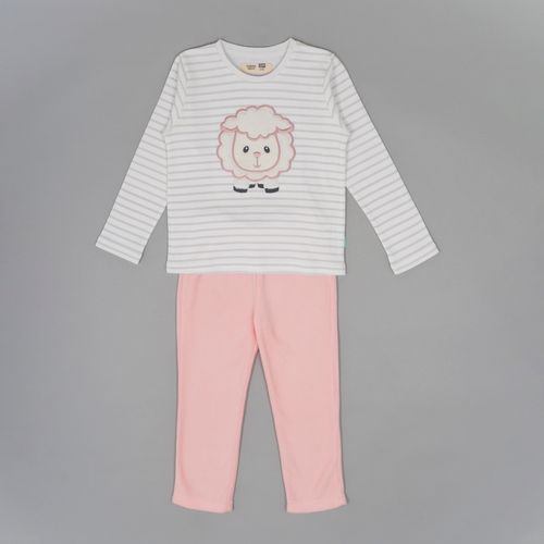 Pijama de niña oveja rosado