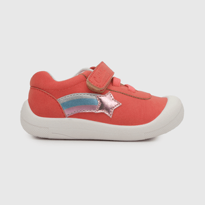 Zapatilla de niña arcoiris rosado