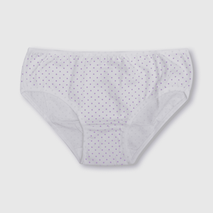 Calzón de niña 3 pack lunares blanco