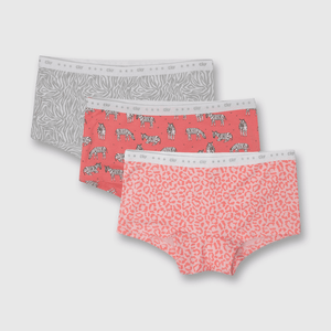 Calzón de niña 3 pack pantaleta cebra rosado