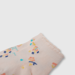 Medias de niña 3 pack flores blanco