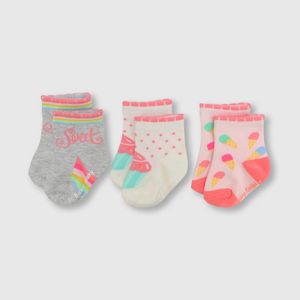Medias de niña 3 pack helados calipso claro