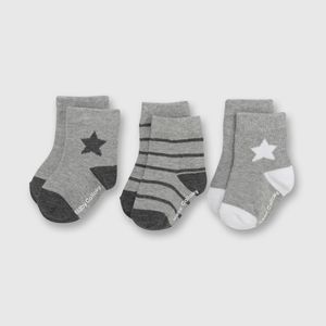 Medias de niño 3 pack estrellas gris