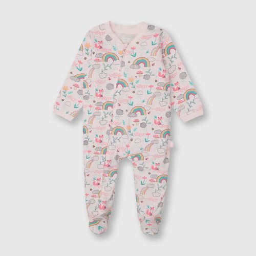 Pijama de bebé niña arcoiris rosado