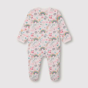Pijama de bebé niña arcoiris rosado