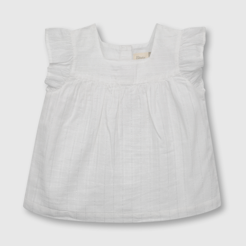 Blusa de niña romantica blanco