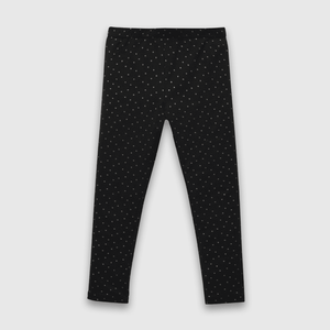 Jegging de niña lunares gris oscuro