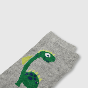 Medias de niño 3 pack dinosaurio gris