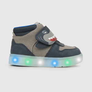 Zapatilla luces de niño azul