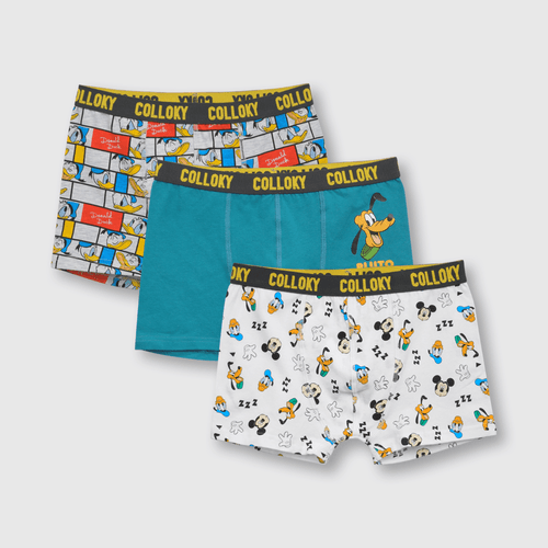 Boxer de niño 3 pack Mickey y sus amigos verde