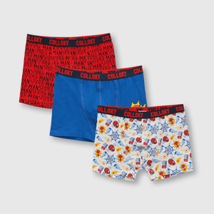 Boxer de niño 3 pack Spiderman azul