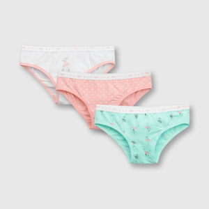 Calzón de niña 3 pack bikini bailarina rosado