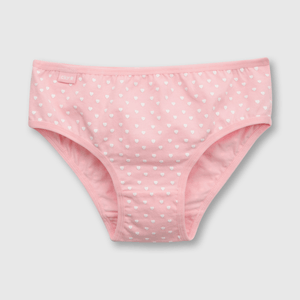 Calzón de niña 3 pack corazones blanco