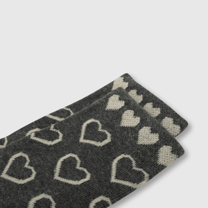 Medias de niña 3 pack corazones beige