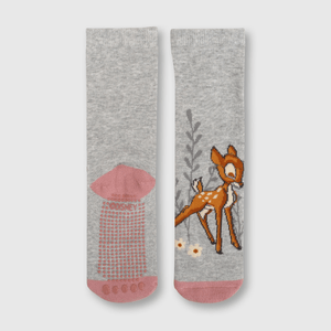 Medias de niña antideslizante Bambi gris