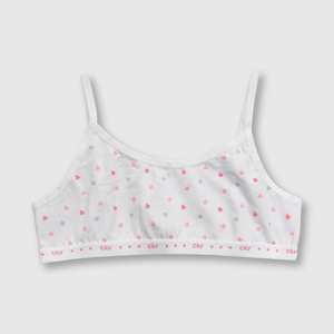 Peto de niña 3 pack corazones blanco