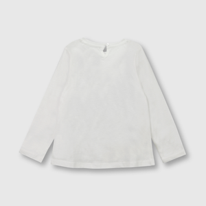 Polo de bebé niña caritas blanco