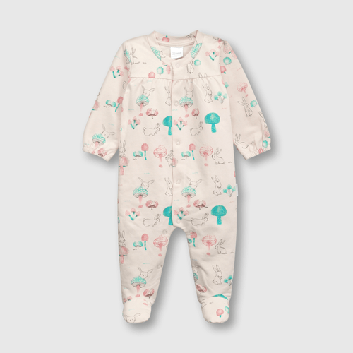 Enterizo de bebé niña conejitos beige