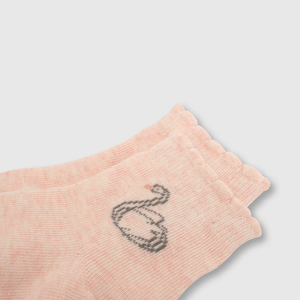 Medias deportivo de bebé niña 3 pack cisne rosado
