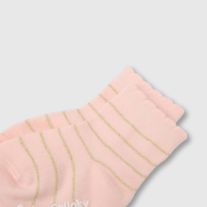 Medias deportivo de bebé niña 3 pack listado blanco