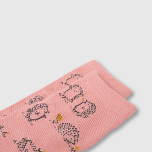 Medias deportivo de bebé niña 3 pack puerco espin blanco