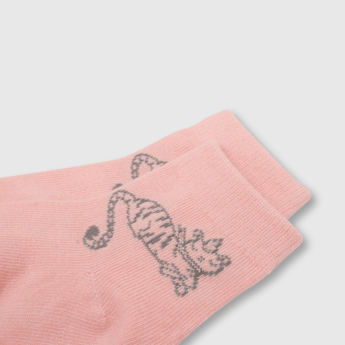 Medias deportivo de bebé niña 3 pack tigre rosado