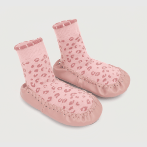 Medias deportivo de bebé niña antidelizante animal print rosado