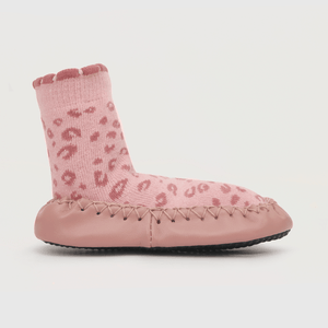 Medias deportivo de bebé niña antidelizante animal print rosado