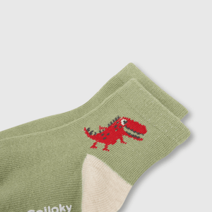 Medias deportivo de bebé niño 3 pack dino beige