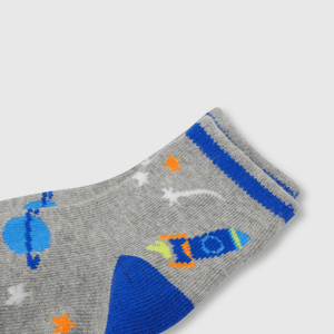 Medias deportivo de bebé niño 3 pack espacio azul