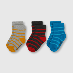 Medias deportivo de bebé niño 3 pack listado gris