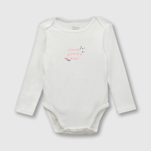 Conjunto de bebé niña polerón + body rosado