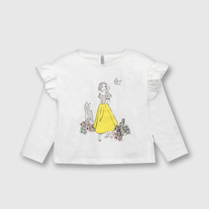 Polo de bebé niña Blanca nieves blanco
