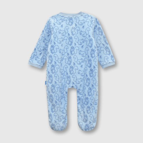 Pijama de bebé niño enterito ardillas celeste