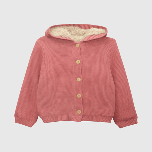 Chompa de bebé niña forrado rosado