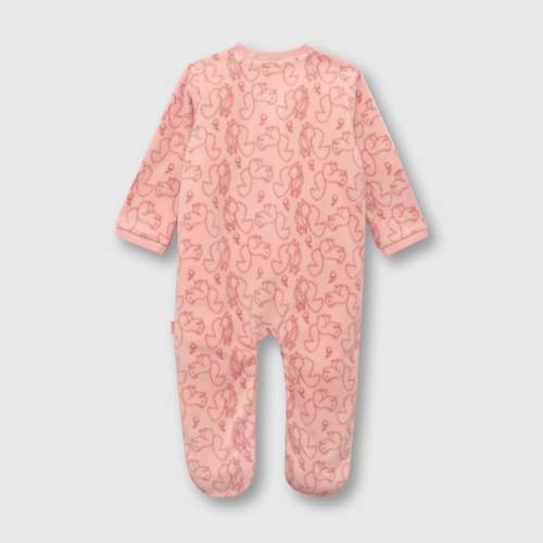 Pijama de bebé niña enterito ardillas rosado