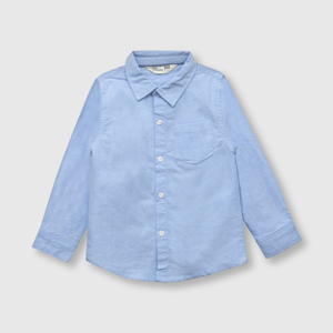 Camisa de bebe niño oxford clasica celeste