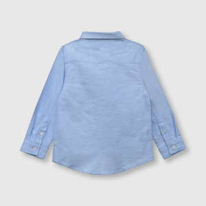 Camisa de bebe niño oxford clasica celeste