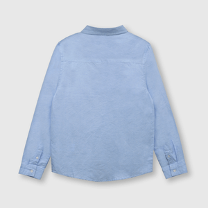 Camisa de niño oxford clasica celeste