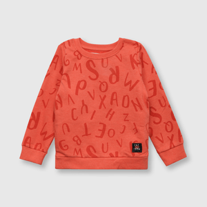 Polerón de bebé niño estampado de bebe niño estampado naranjo