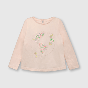 Polo de bebé niña estampada de bebe niña estampada rosada