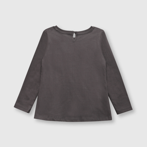 Polo de bebe niña unicornio gris